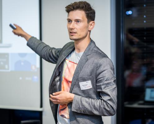 Bastian Kneissl von MountLytics auf der Start-up Night München