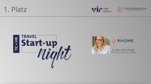 Erster Platz der 6. TIC & VIR Travel Start-up Night 2022