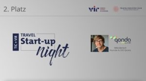 Zweiter Platz der 6. TIC & VIR Travel Start-up Night 2022