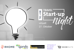 Teilnehmer der virtuellen 6. TIC & VIR Travel Start-up Night 2022