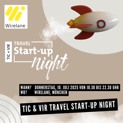 Beitragsbild TIC & VIR Travel Start-up Night 2025 in München